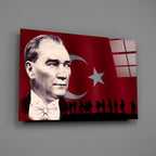 Ataturk Glass Wall Art