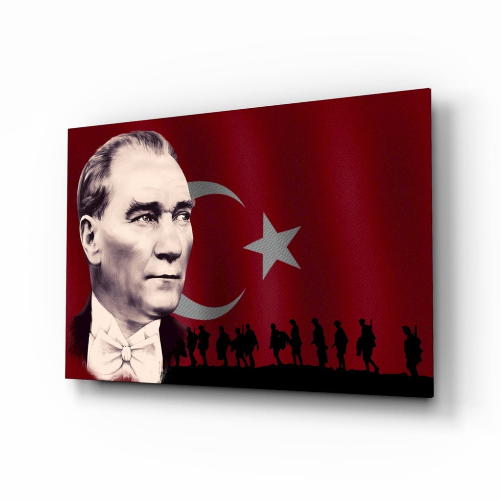 Ataturk Glass Wall Art