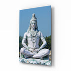 Shiva in Meditation Glass Wall Art
