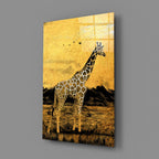 Giraffe Glass Wall Art