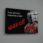 Michael Jordan Glass Wall Art