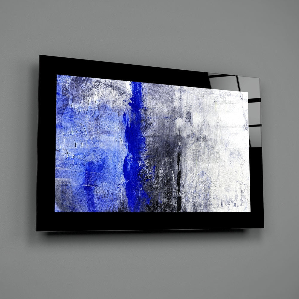 Abstract Blue Glass Wall Art