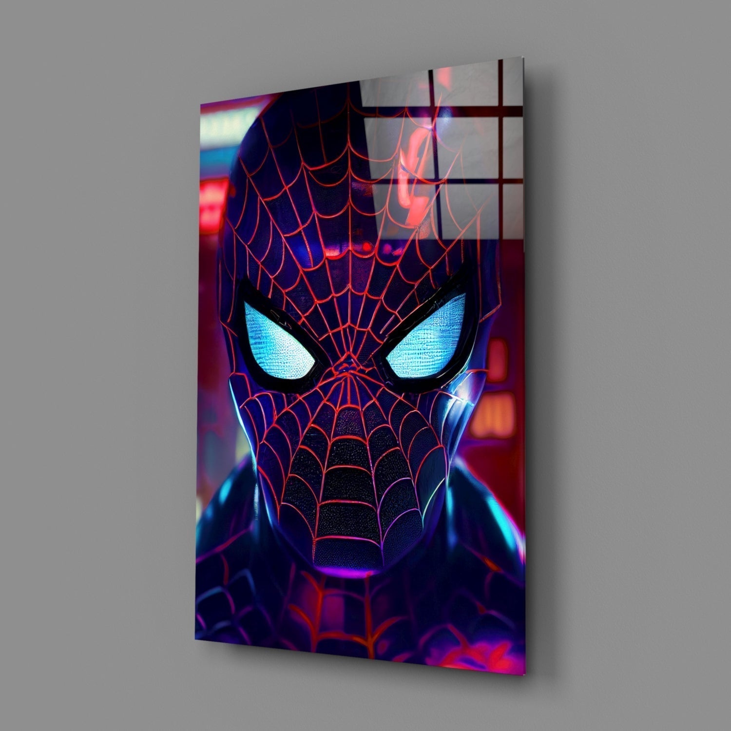 Spiderman Glass Wall Art || Designer's Collection