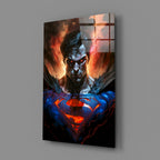 Bloody Superman Glass Wall Art || Designer's Collection