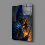 Master Warrior Glass Wall Art || Designer's Collection