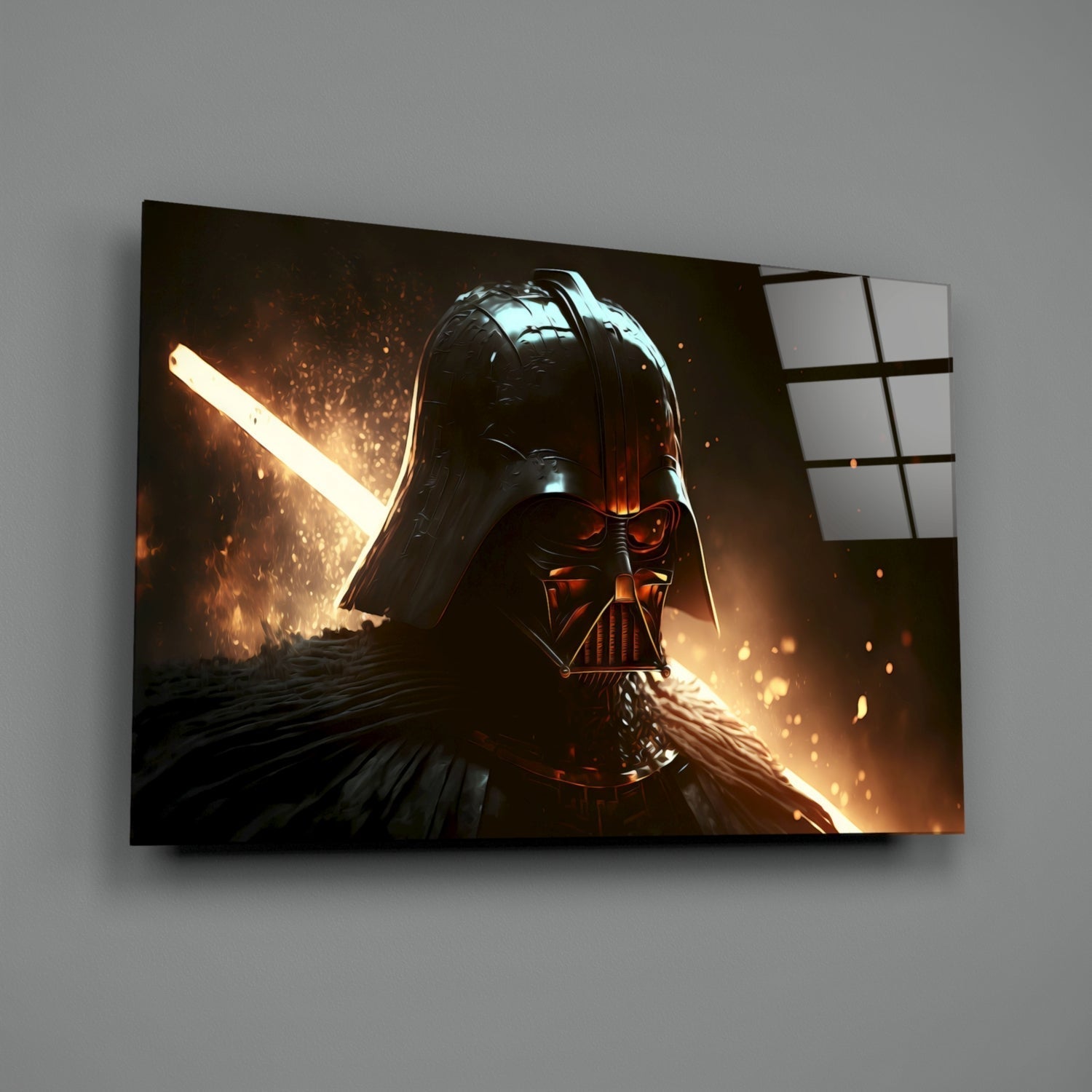 Darth Vader Glass Wall Art || Designer's Collection