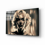 Marilyn Monroe Glass Wall Art || Designer's Collection