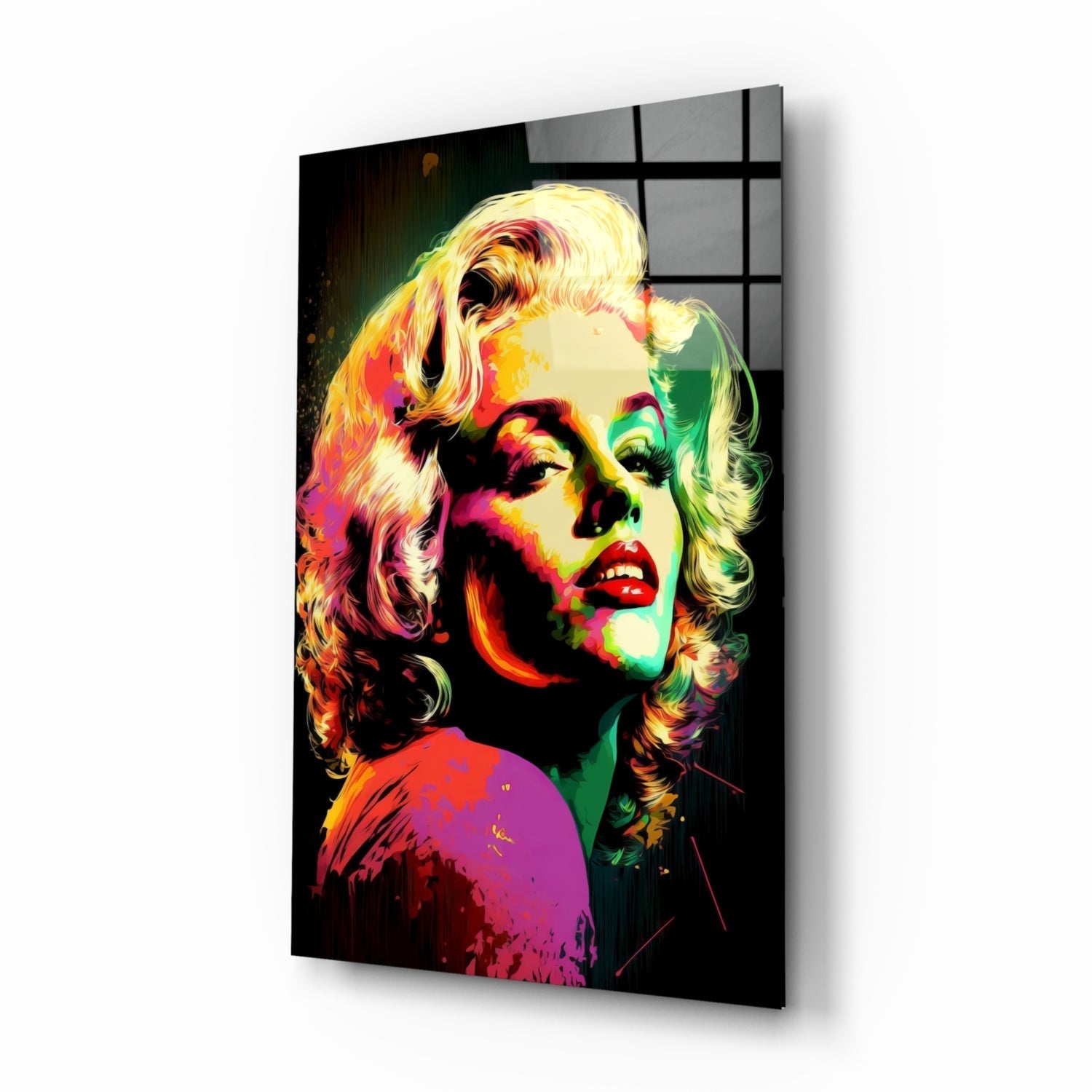 Marilyn Monroe Glass Wall Art || Designer's Collection