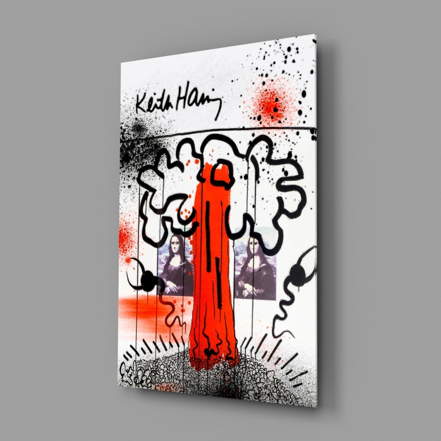 Style of Keith Haring Glass Wall Art || Designers Collection