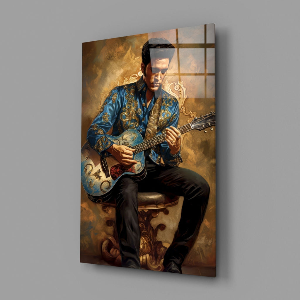 Elvis Presley Glass Wall Art || Designer's Collection