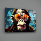 Cool Monkey Glass Wall Art || Designer Collection