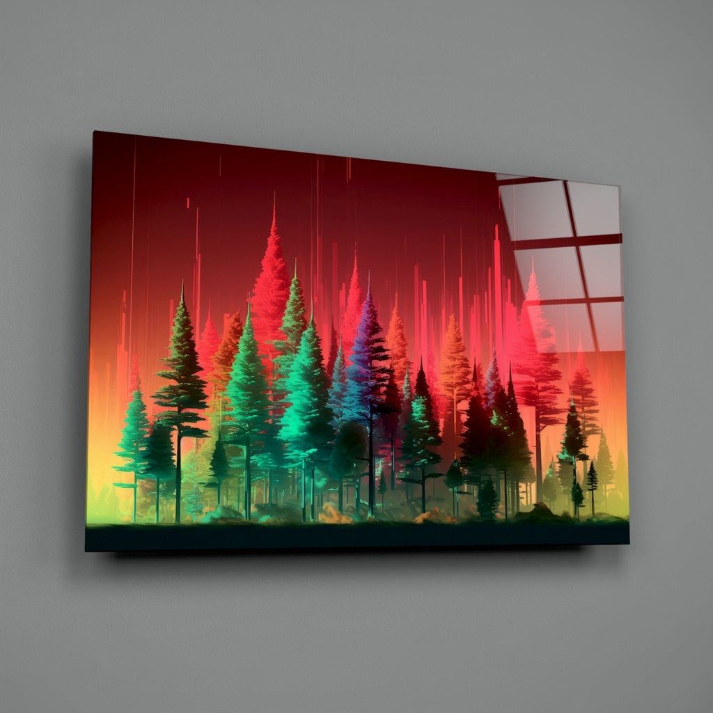 Forest of Colours Glass Wall Art || Designer Collection