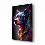 Dog Vogue Glass Wall Art|| Designer's Collection