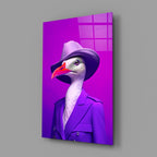 Bird Vogue Glass Wall Art|| Designer's Collection