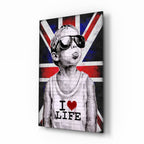 I Love Life Glass Wall Art || Designer Collection