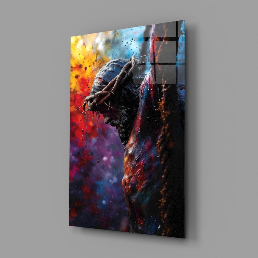 Cross Glass Wall Art || Designer Collection