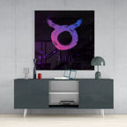 Horoscopes - Taurus Glass Wall Art