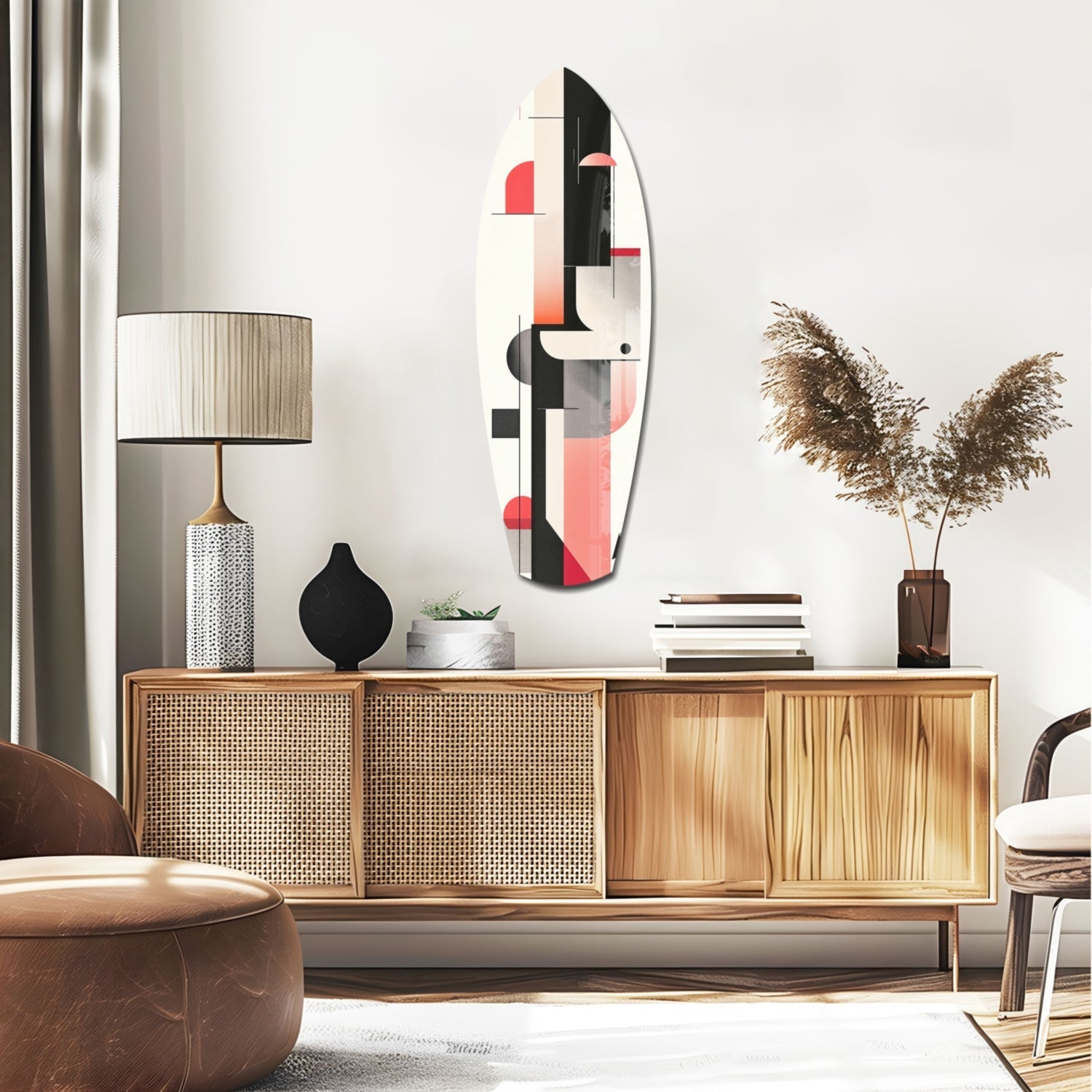 Modern Wave Harmony Glass Wall Art