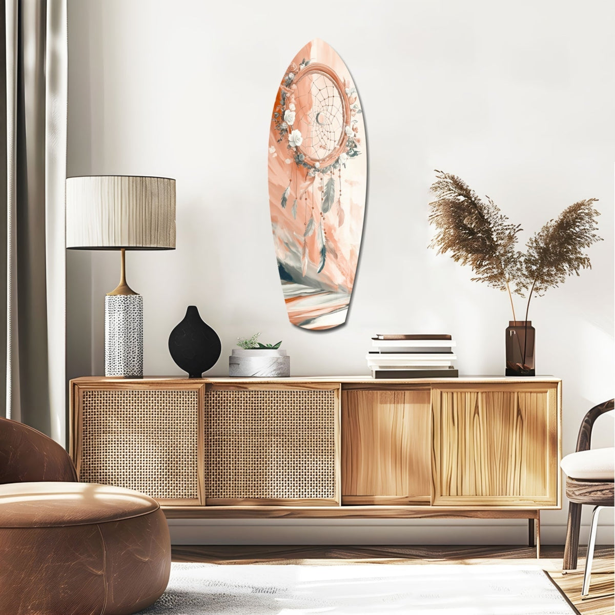 Dreamcatcher Glass Wall Art