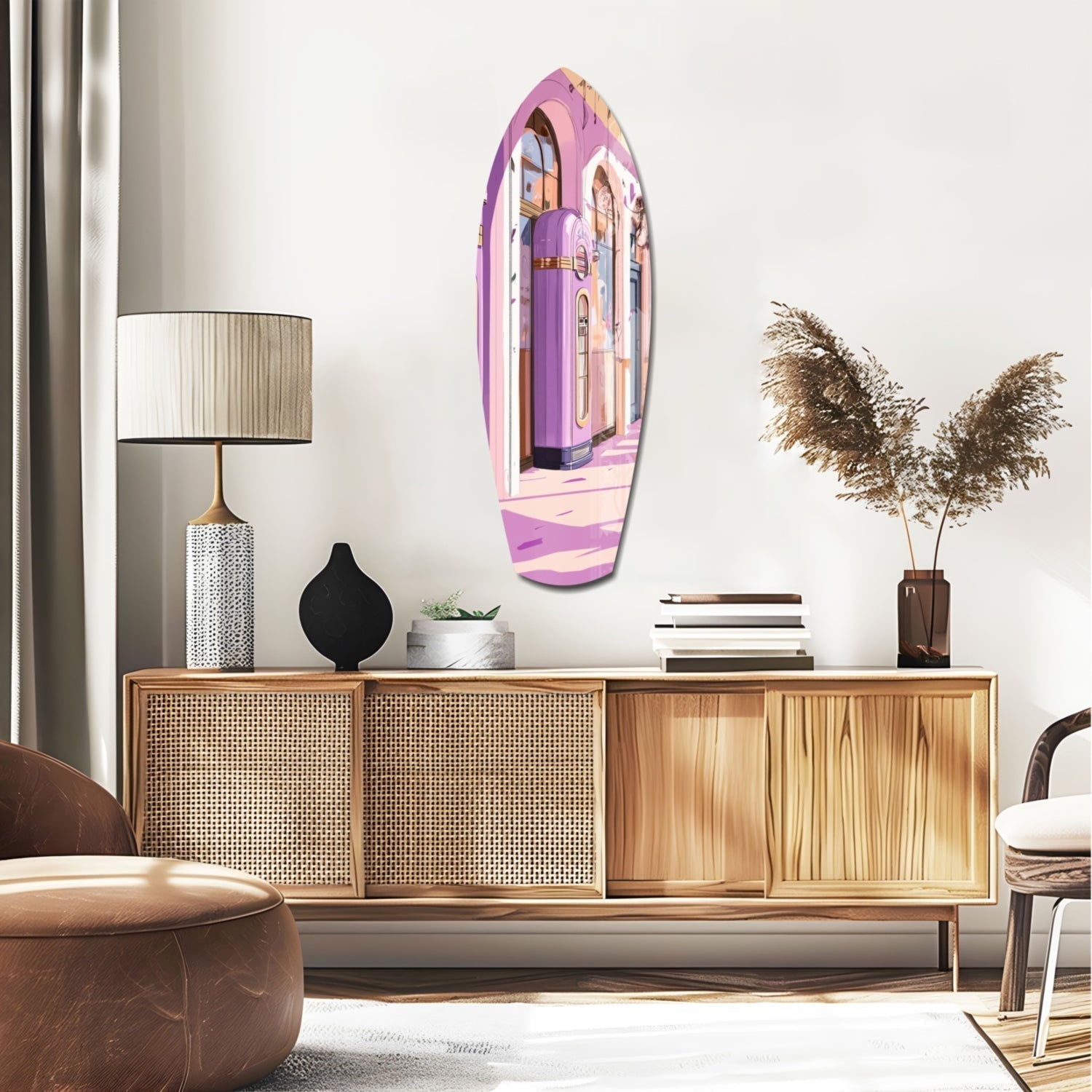 Vintage Melody Box Glass Wall Art