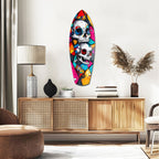 Vintage Skulls Glass Wall Art