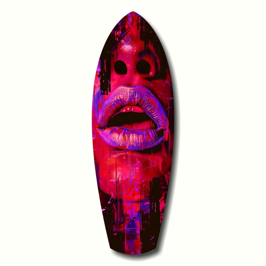 Colorful Lips V5 Glass Wall Art