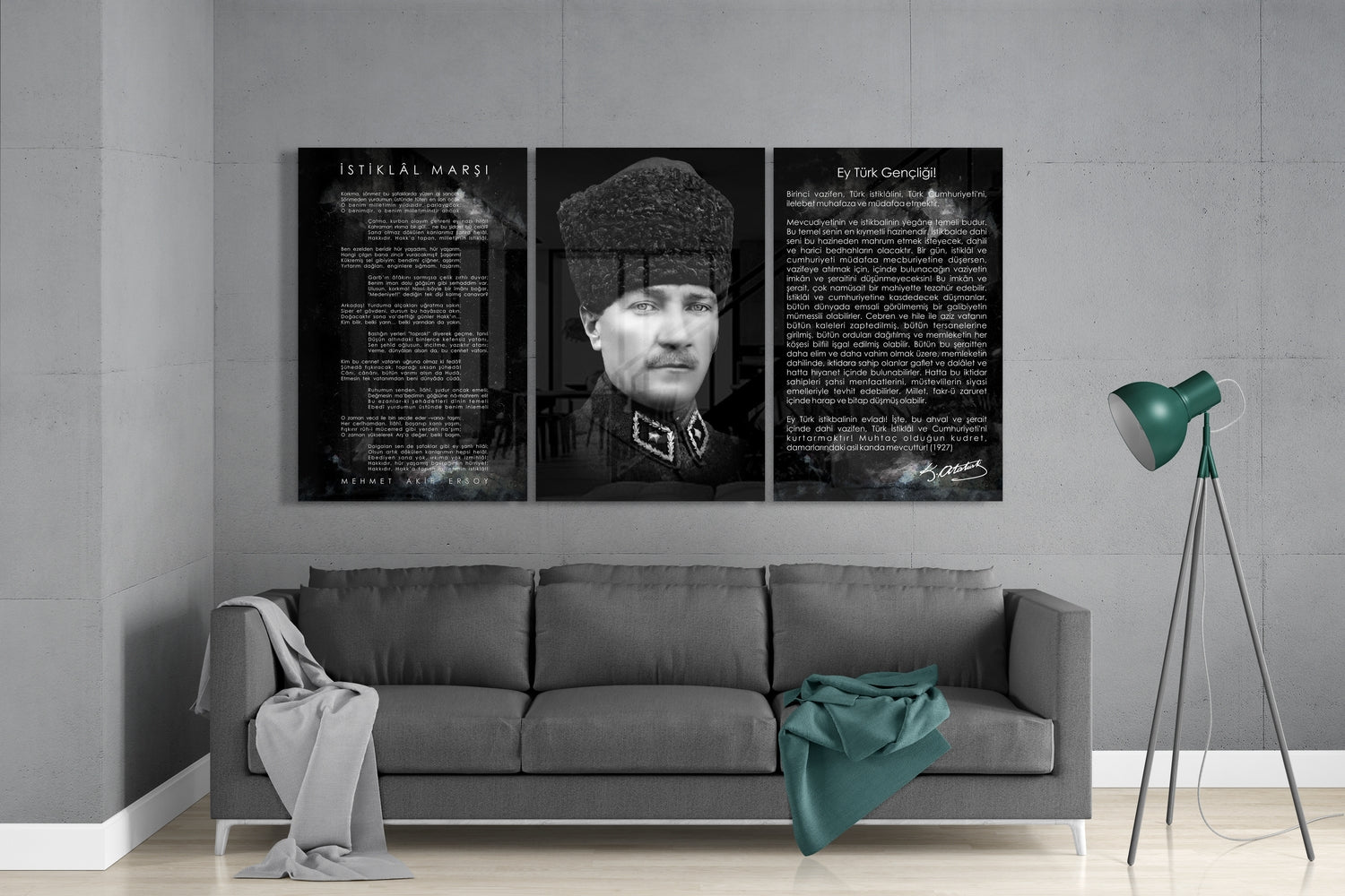 Atat√ºrk Glass Wall Art