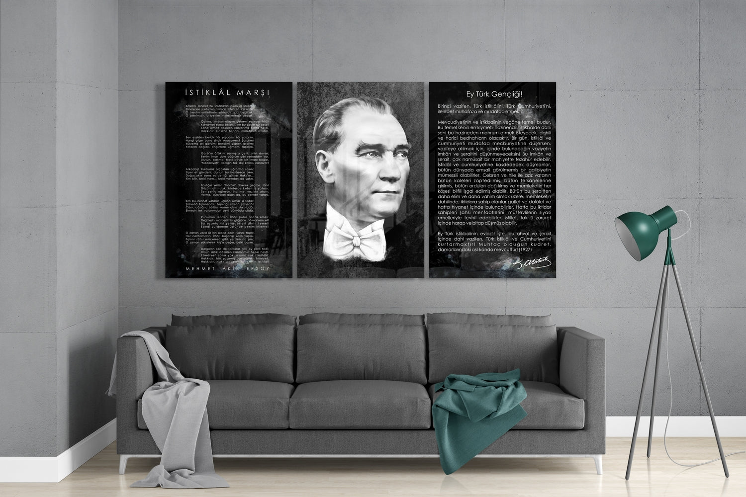 Atat√ºrk Glass Wall Art