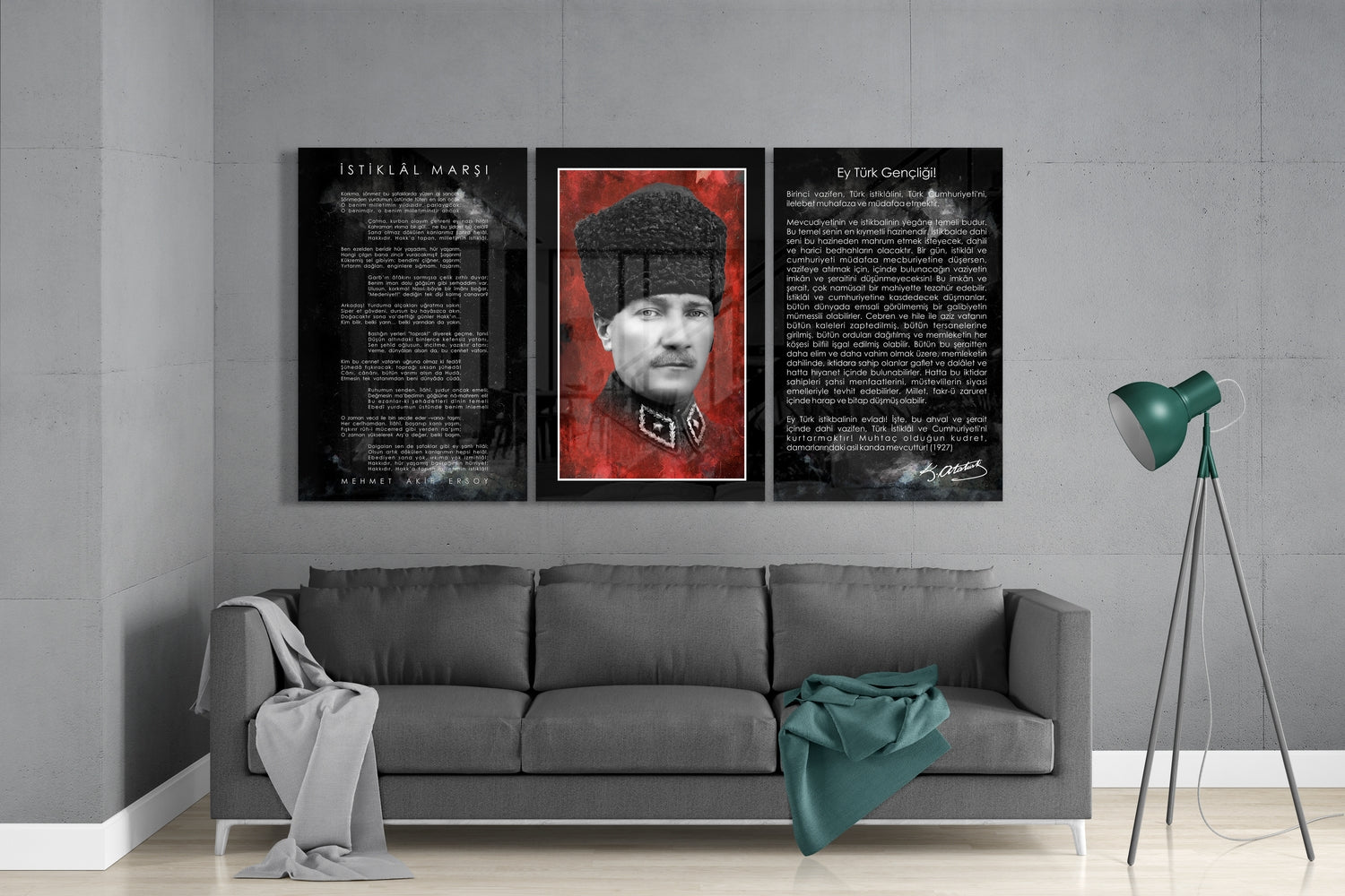 Atat√ºrk Glass Wall Art