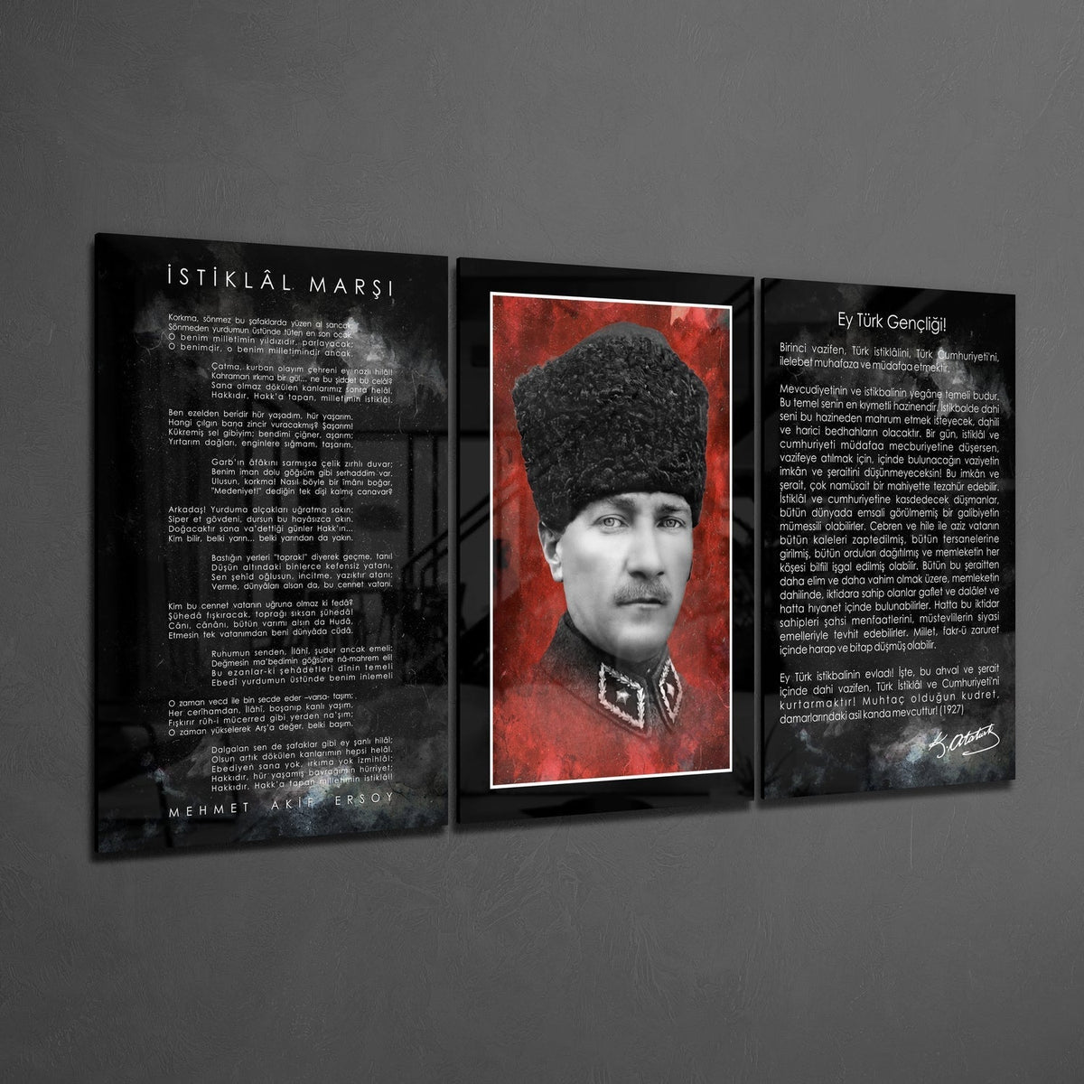 Atat√ºrk Glass Wall Art