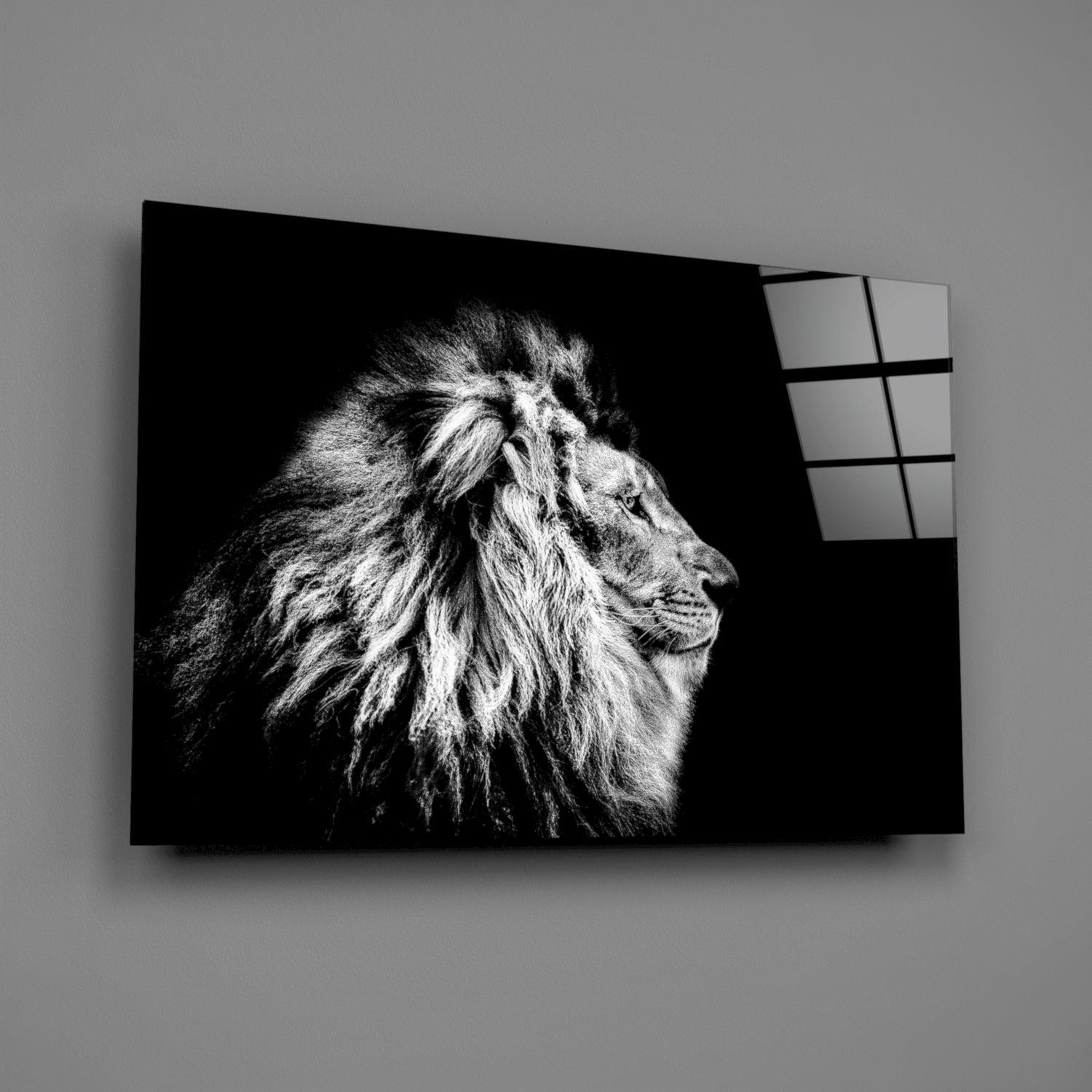 Lion Glass Wall Art