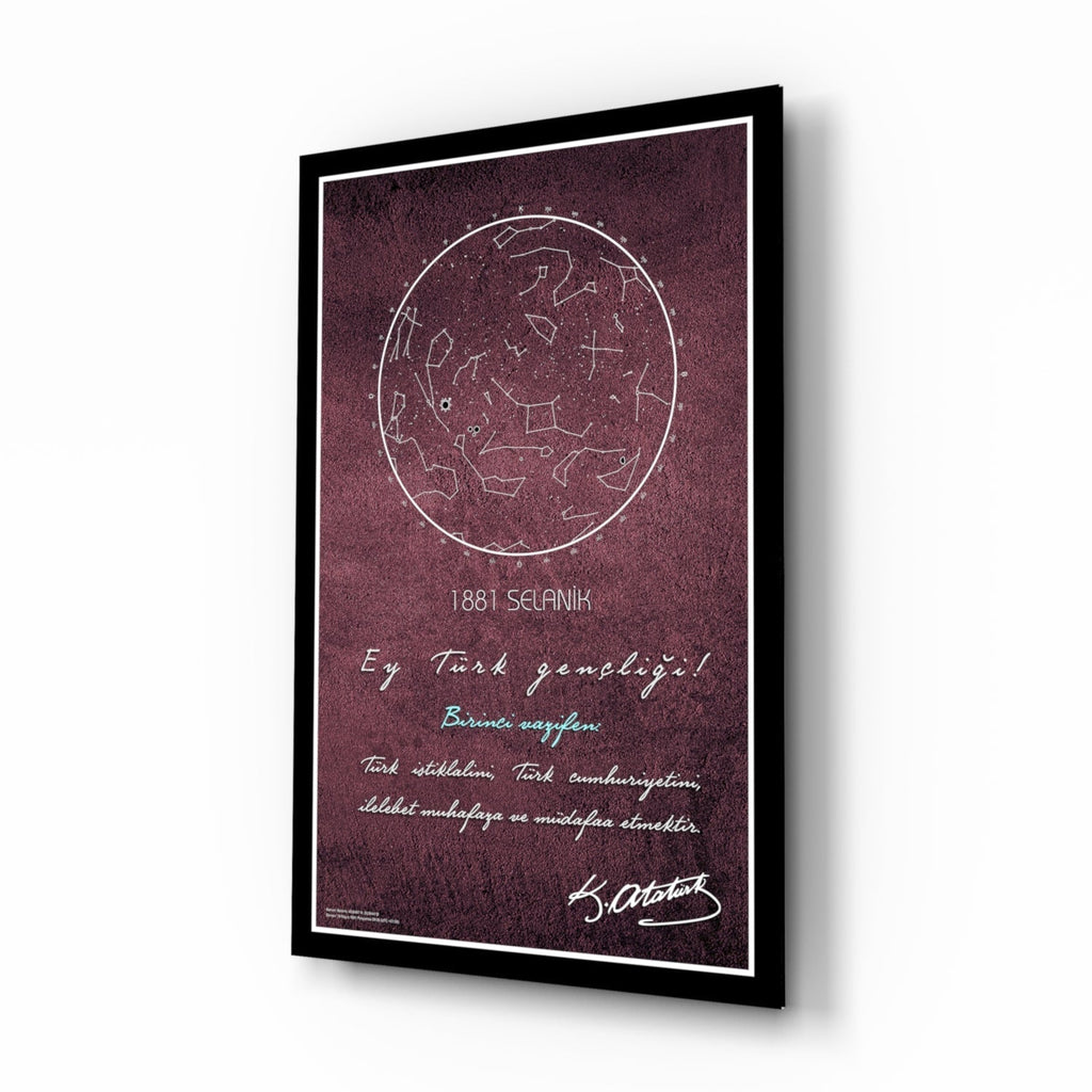 Ataturk Glass Wall Art