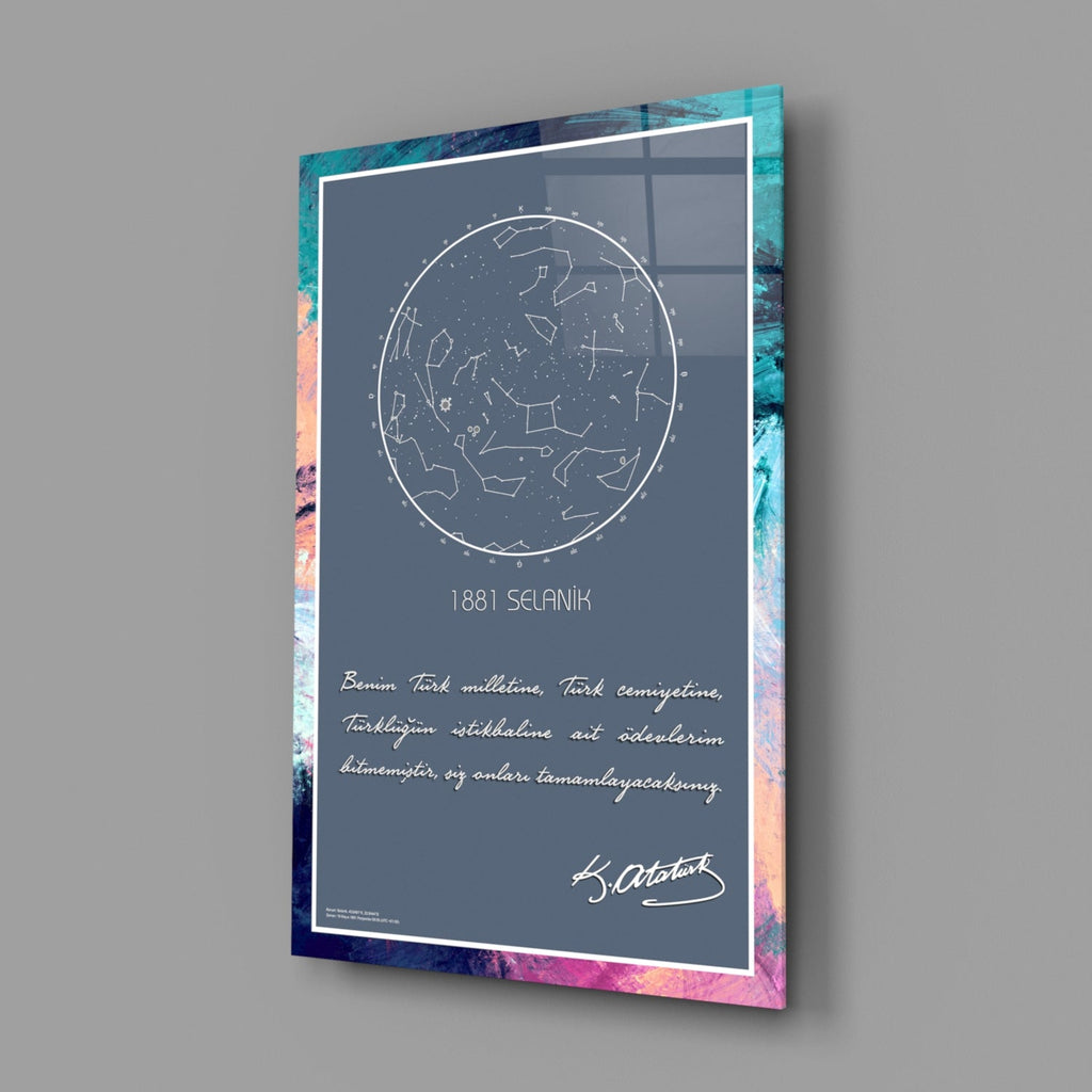 Ataturk Glass Wall Art