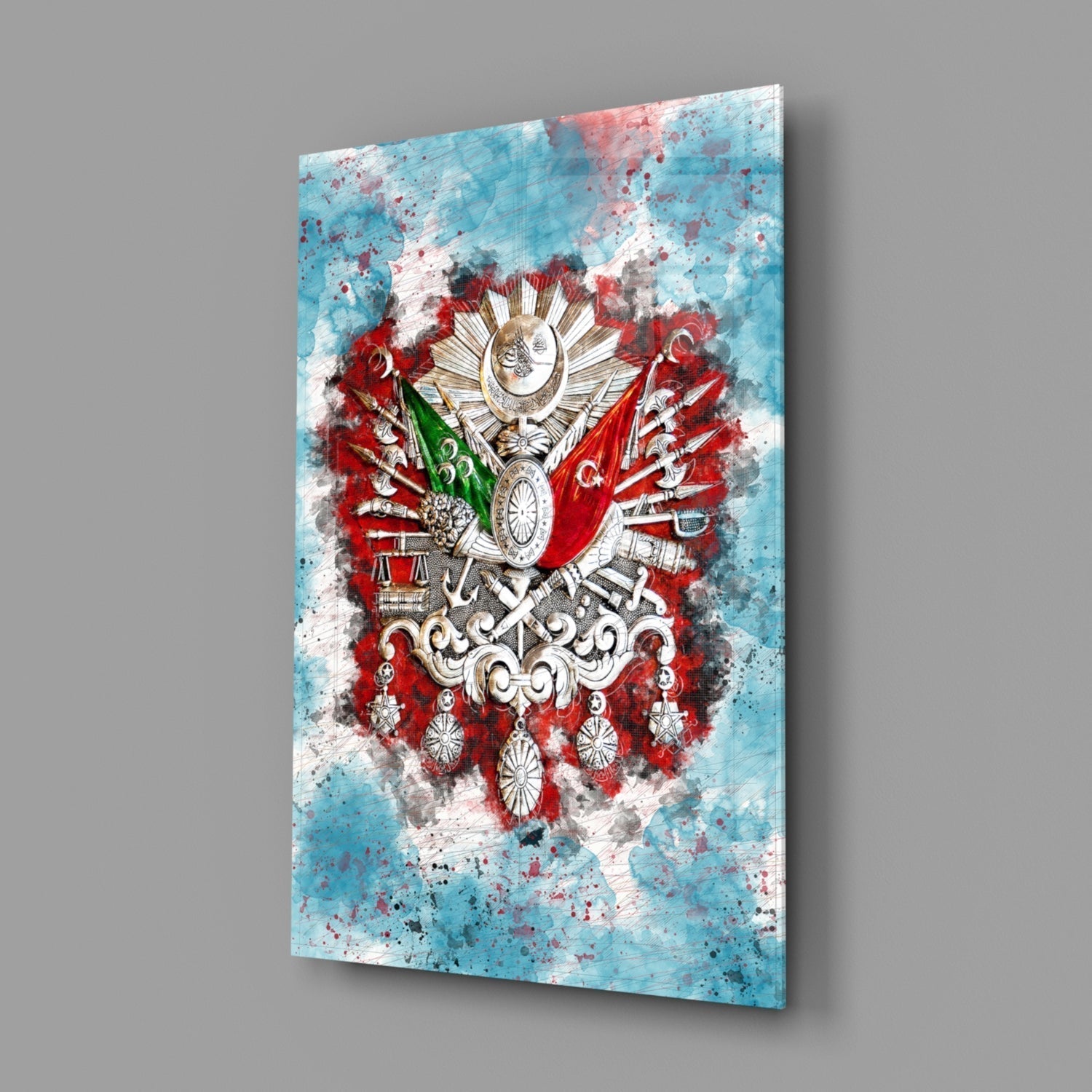 Ottoman Coat of Arms Glass Wall Art