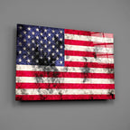 Flag of the United States Glass Wall Art