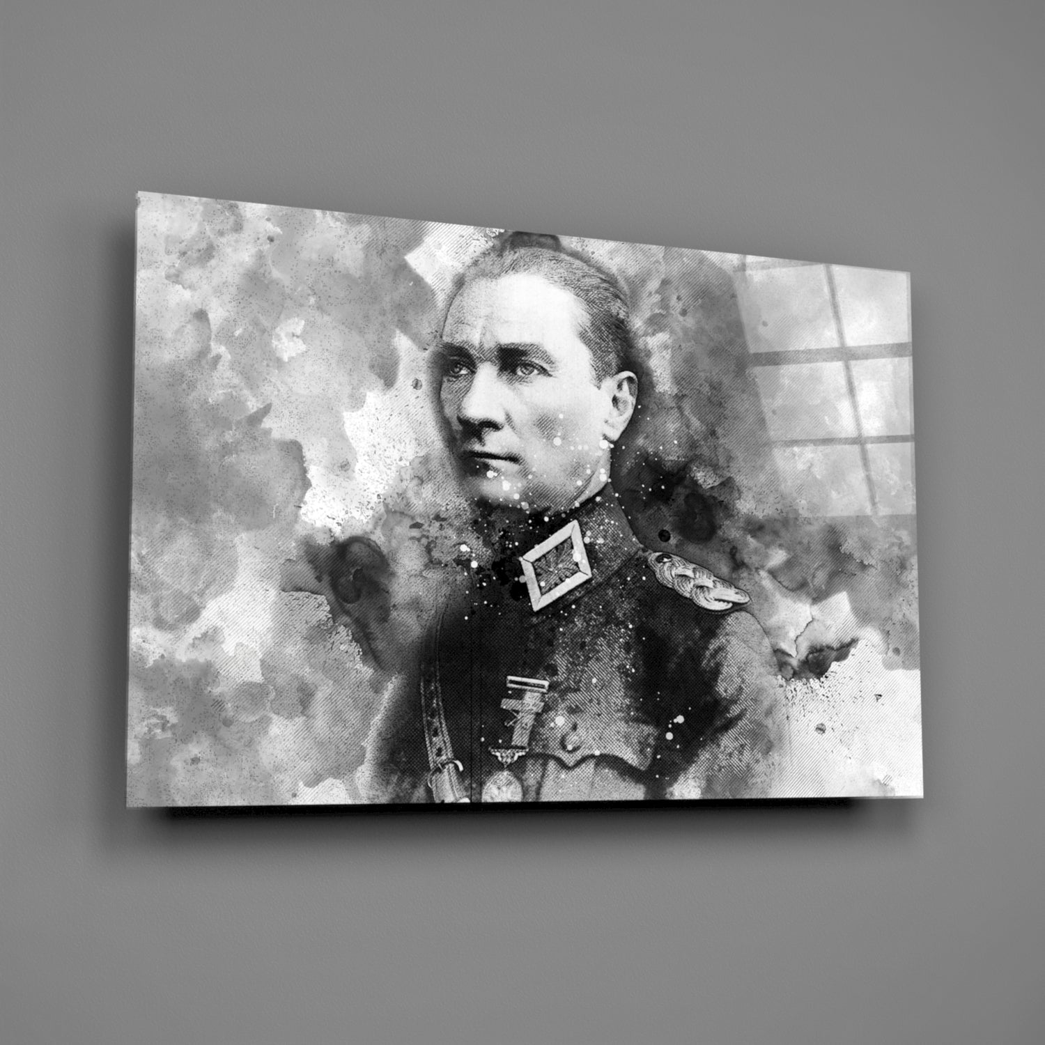 Ataturk Glass Wall Art