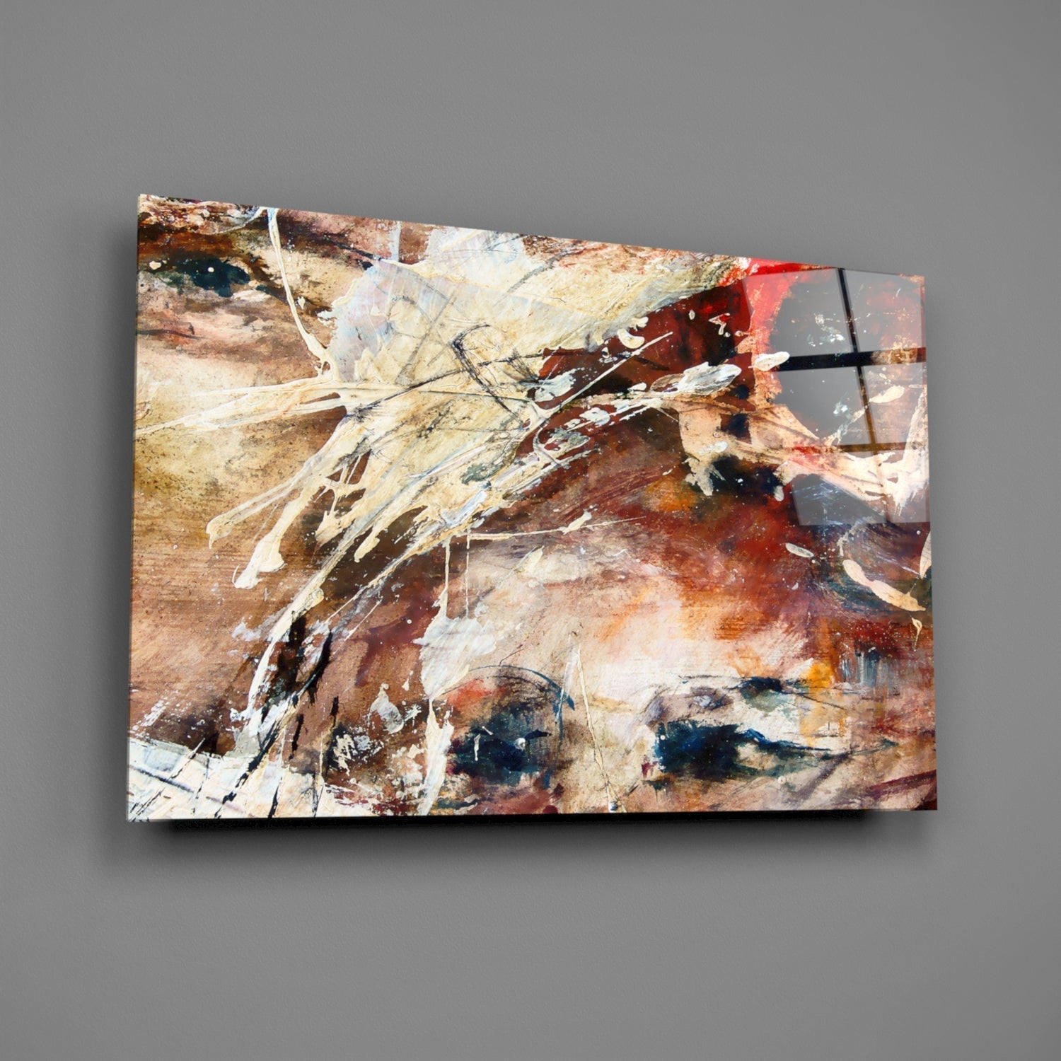 Abstract Colors Glass Wall Art