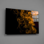 Orange Smoke Glass Wall Art