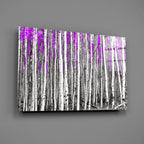 Pink Forest Glass Wall Art