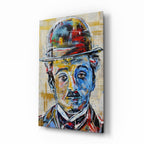 Charlie Chaplin Glass Wall Art
