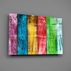 Colored Wood Glass Wall Art