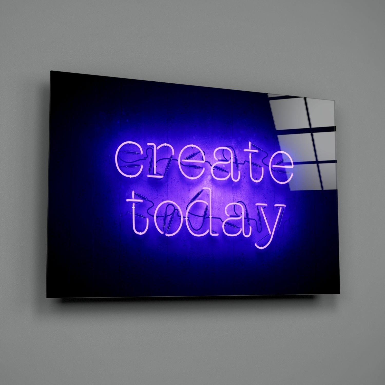 ‚ÄúCreate Today‚Äù Glass Wall Art