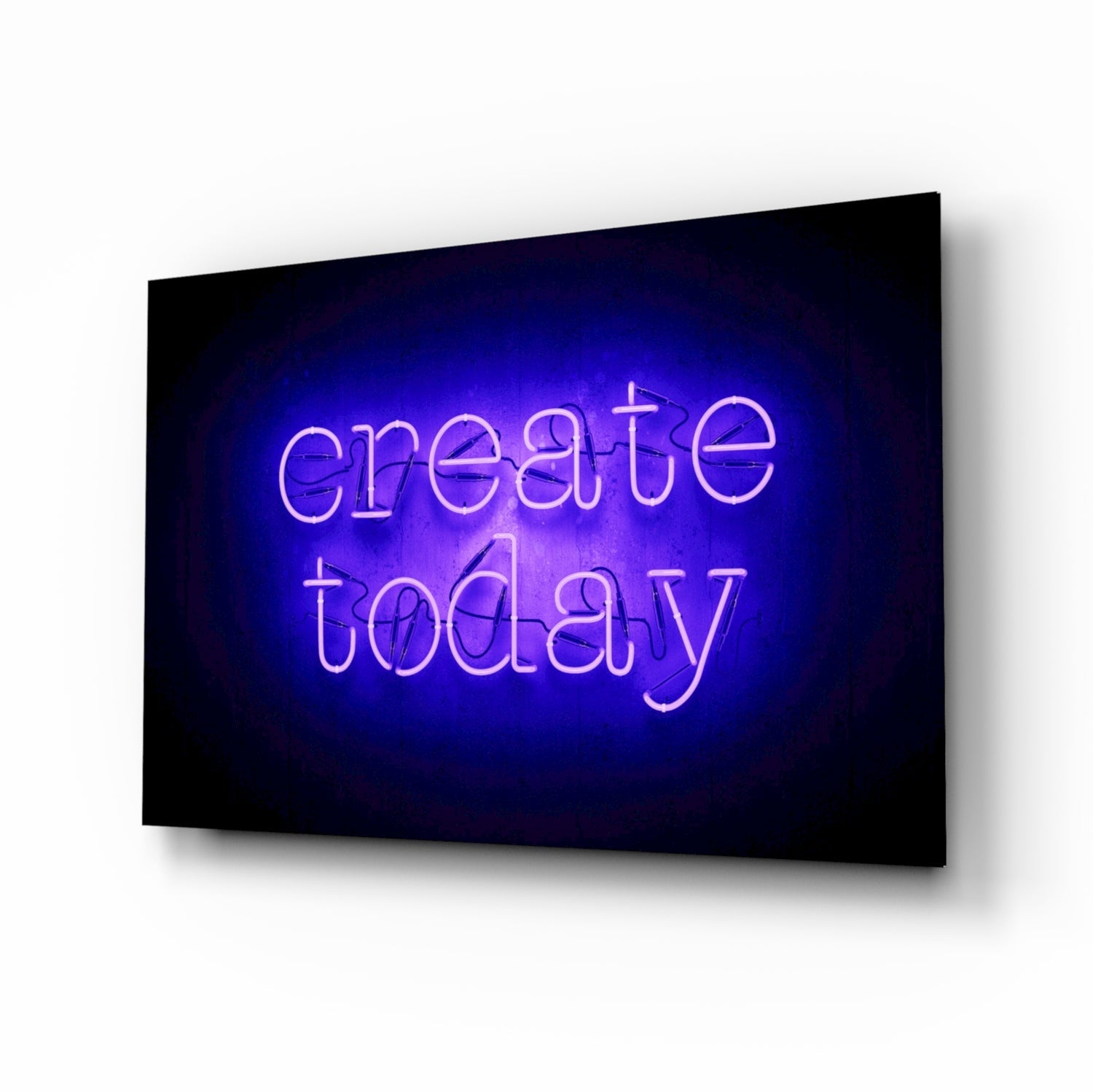 ‚ÄúCreate Today‚Äù Glass Wall Art
