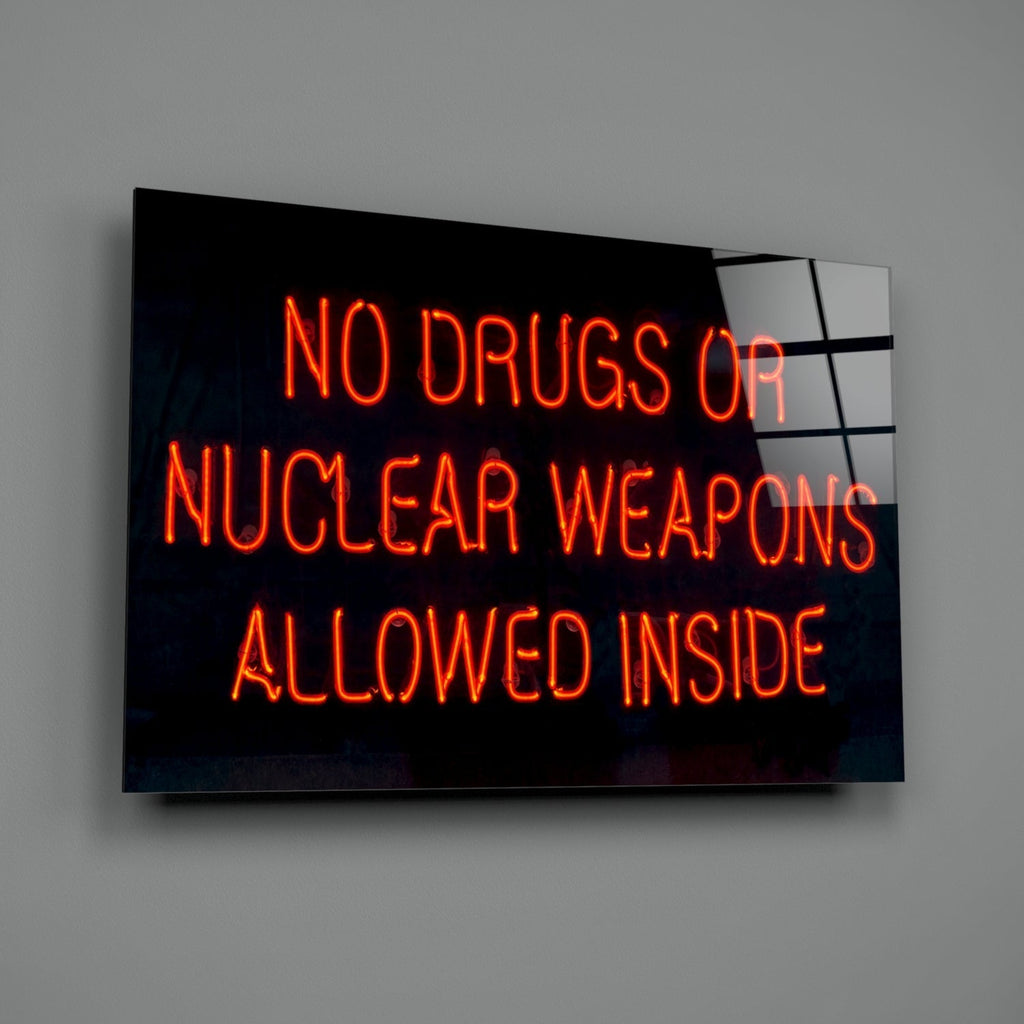 ‚ÄúNo drugs‚Äù Glass Wall Art