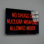 ‚ÄúNo drugs‚Äù Glass Wall Art