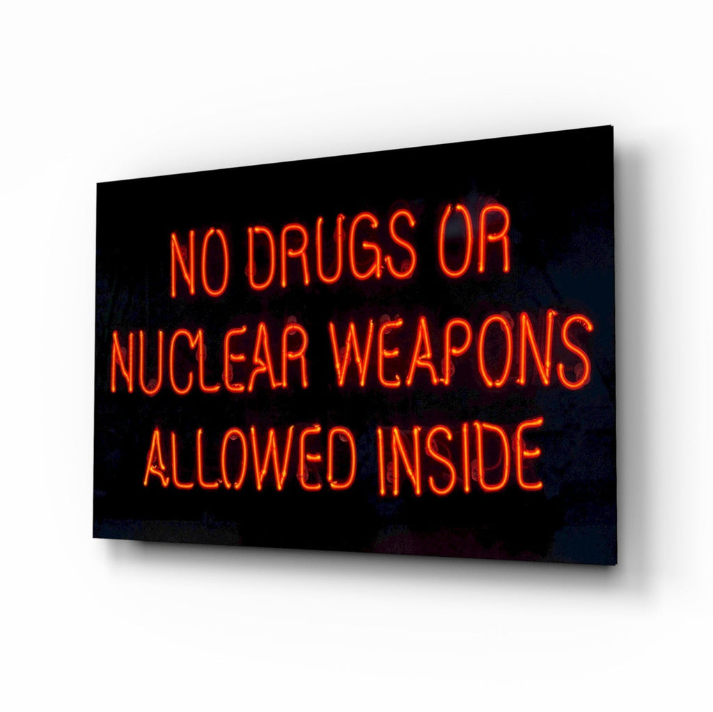 ‚ÄúNo drugs‚Äù Glass Wall Art