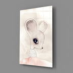Cute Mouse Glass Wall Art