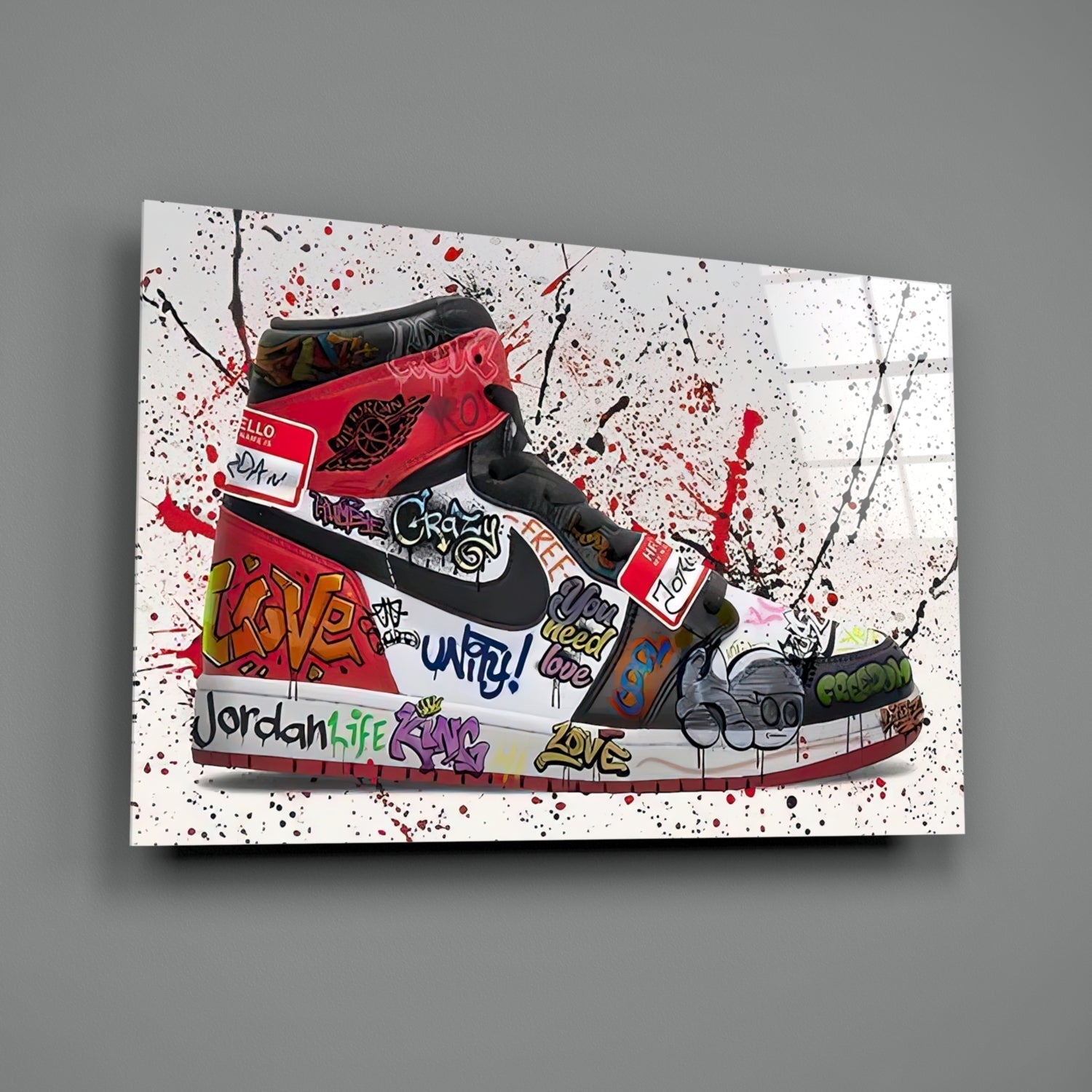 Gratifi Shoe Glass Wall Art