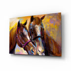 Horses Glass Wall Art