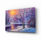 Glass Wall Art on a Winter's Day